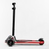 Самокат Best Scooter MAXI знімне алюмінієве кермо колеса PU зі світлом 70 кг Black and pink (105877)