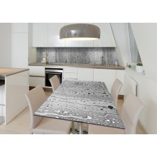 Наклейка 3Д вінілова на стіл Zatarga «Краплі дощу» 650х1200 мм для будинків, квартир, столів, кав'ярень, кафе