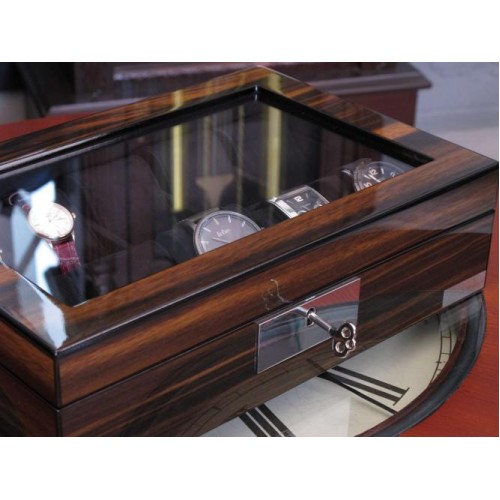 Шкатулка для зберігання годинників Salvadore WB/2386/10.EB 31,5х21х8,5 см Коричнево-чорний Шкатулка для зберігання годинників Salvadore WB/2386/10.EB 31,5х21х8,5 см Коричнево-чорний