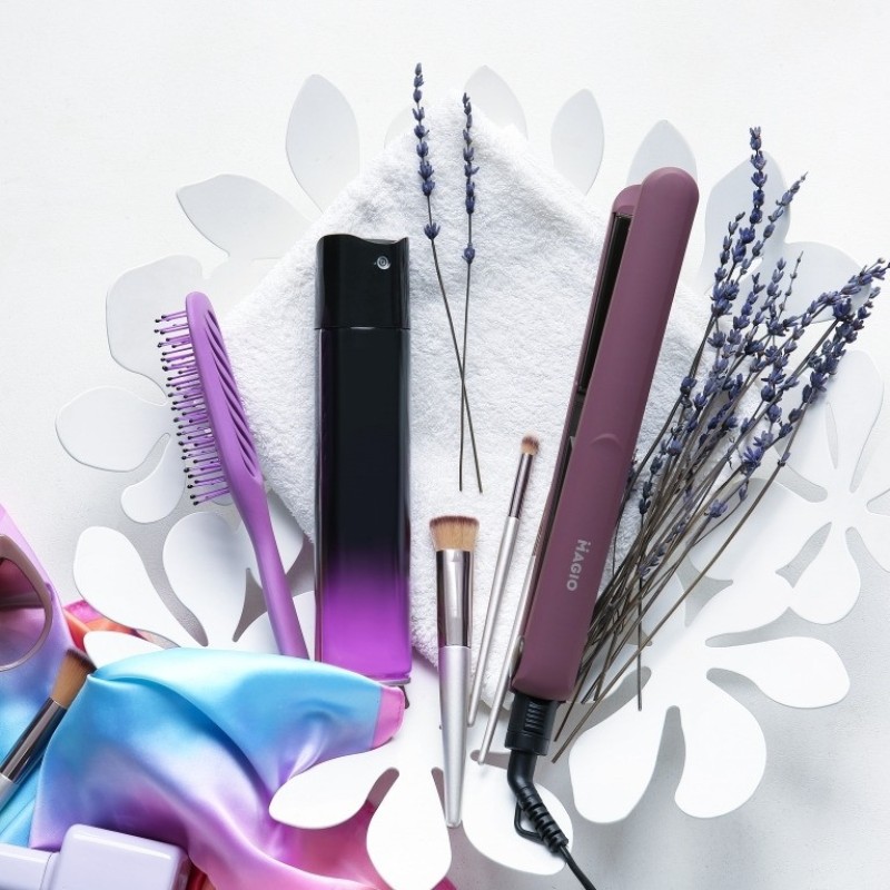 Випрямляч стайлер для волосся Magio МG-721 керамічні пластини Purple