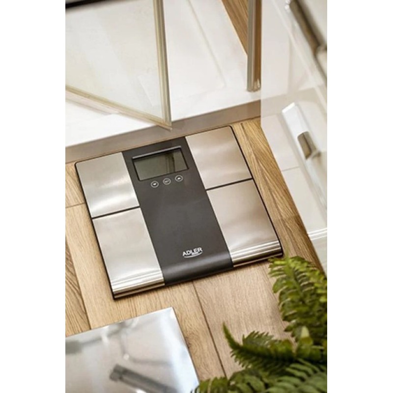 Ваги для підлоги електронні аналітичні Adler AD 8165, до 225 кг, з LED-дисплеєм