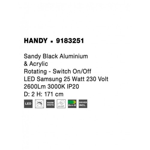 Торшер Nova Luce Handy Чорний (Nova9183251)
