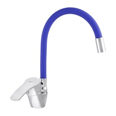 Змішувач для кухні ZERIX YUB 279 із синім гнучким виливом (ZX0445)