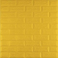 3D панель самоклеюча цегла Жовта 700x770x5мм (010-5) Sticker Wall SW-00000146