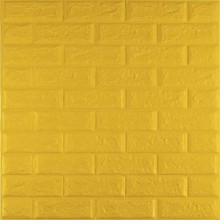 3D панель самоклеюча цегла Жовта 700x770x5мм (010-5) Sticker Wall SW-00000146