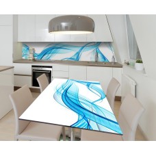 Наклейка 3Д вінілова на стіл Zatarga «Стереохвилі» 600х1200 мм для будинків, квартир, столів, кав'ярень, кафе