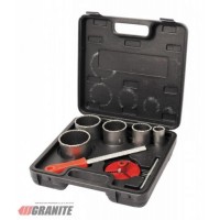 Набір корончастих свердлів GRANITE для плитки 5 шт 33-83 мм вольфрамове напилення + напилок у валізі Набір корончастих свердлів GRANITE для плитки 5 шт 33-83 мм вольфрамове напилення + напилок у валізі