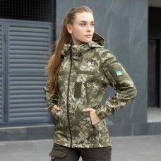 Куртка жіноча тактична Pobedov Motive Military 345740 XXXL Піксель (00000005807)