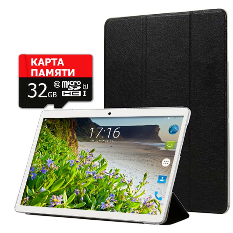 Планшет – телефон Hoozo X1001 Full HD 32Gb LTE Silver + Чохол-книжка + Карта пам'яті 32GB