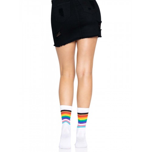 Шкарпетки жіночі в смужку Leg Avenue Pride crew socks Rainbow, 37–43 розмір в інтернет супермаркеті PbayMarket!