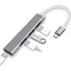 Концентратор USB-хаб RIAS С-809 Type-C 4 порти USB 3.0 Silver (3_00419)