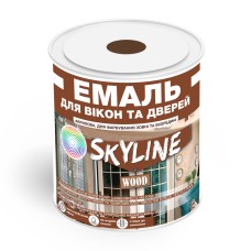 Емаль акрилова Skyline для вікон та дверей Wood Коричневий RAL 8017 0.75 л