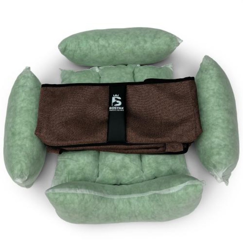 Лежак ліжко для собак та котів EGO Bosyak Рогожка XS 50x45 Коричневий (спальне місце для собак та котів)