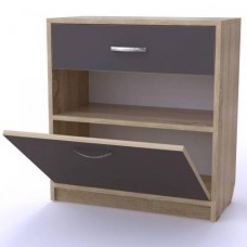 Тумба для взуття Тиса Мебель ТО-102 1 Сонома Графит 64.5x60 см