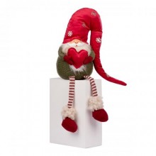 Новорічна м'яка іграшка Novogod'ko «Гном із серцем» 51 см 973728