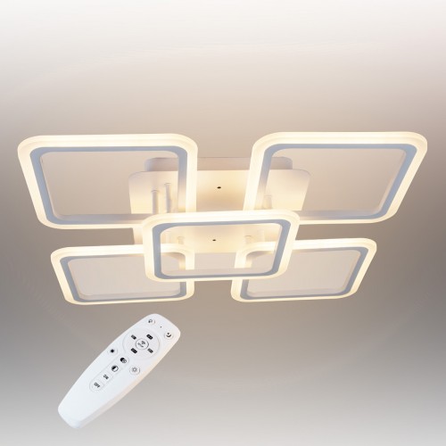 Стельова LED люстра світлодіодний світильник Sunlight білий 5331/4+1