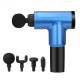 Портативний масажер для тіла 4 насадки Fascial Gun KH-320 Синій (VD194849299)