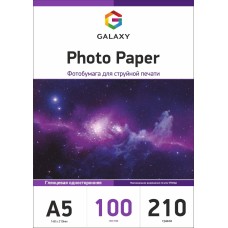 Фотопапір Galaxy A5 210 г/м2 глянець Білий 100 шт