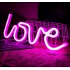 Настінний неоновий світильник нічник Angel Love рожевий