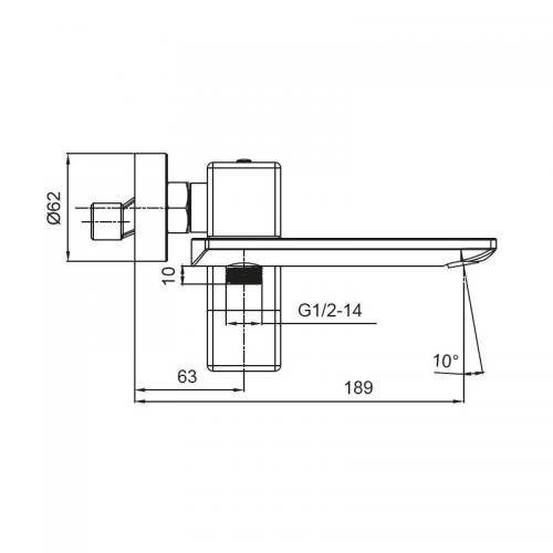 Змішувач для ванни з коротким виливом Koer KB-41010-01 (Колір хром) (KR3484) в інтернет супермаркеті PbayMarket!