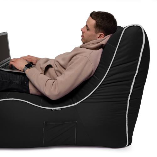 Крісло Мішок Лежак Оксфорд 80х125 Студія Комфорту Чорний Крісло Мішок Лежак Оксфорд 80х125 Студія Комфорту Чорний