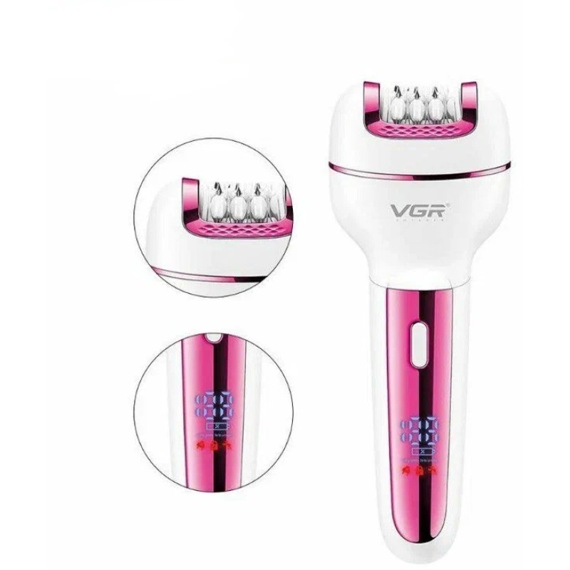 Жіночий епілятор з насадками VGR V-732 3в1 Рожевий (1985500939)