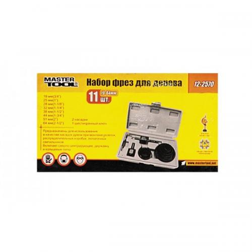 Набір фрез для дерева MASTERTOOL 19-64 мм 11 шт 12-2570