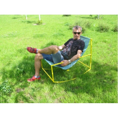 Крісло Шезлонг CRUZO метал Жовтий/Блакитний (kr0001) Крісло Шезлонг CRUZO метал Жовтий/Блакитний (kr0001)