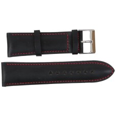 Ремінець для годинника Mykhail Ikhtyar зі шкіри 24 мм Чорний (S607-24S black)