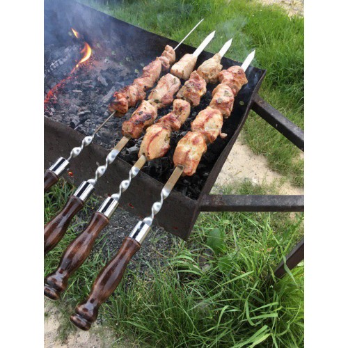 Шампура з дерев'яною ручкою Gorillas BBQ Кільце SKK72 40 см 4 шт (5455)