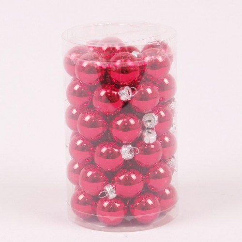 Кульки скляні Flora D 2,5 см 48 шт Червоний (44532) в інтернет супермаркеті PbayMarket!