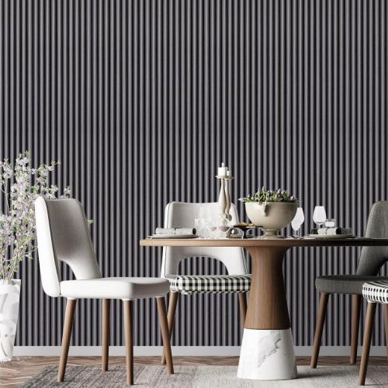 Декоративна стінова рейка Sticker Wall WPC Темно-сірий 3000x152x15 мм (SW-00001873)