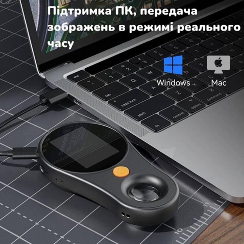 Електронна лупа - мікроскоп портативний c 50X наближенням із записом фото та відео Nectronix DM-370