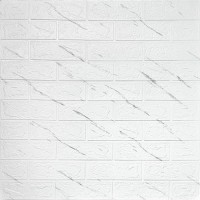 Панель стінова 3D Sticker Wall 700х770х3 мм Білий (D) SW-00002262