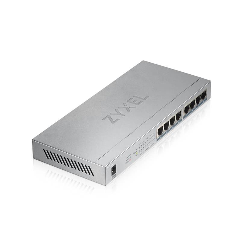 Комутатор ZYXEL GS1008HP (GS1008HP-EU0101F) (8xGE PoE+, PoE 60W)