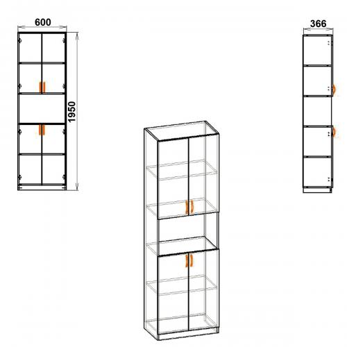 Шафа офісна Компанит КШ-5 Венге Шафа офісна Компанит КШ-5 Венге