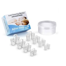 Антихропіння кліпса від хропіння в ніс - носовий розширювач від хропіння - набір з 8 шт (циліндр + спіраль) у футлярі