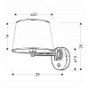 Бра Candellux Ibis 20x25 см Золотистий (21-01279)