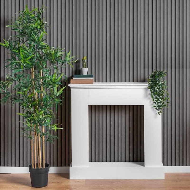 Декоративна стінова рейка Sticker Wall WPC Вугілля 160x3000x23 мм (SW-00001534)