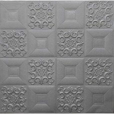 Самоклеюча 3D панель Срібний орнамент 3D Loft 700x700x3мм