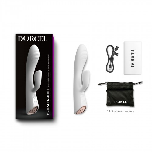 Вібратор-кролик з підігрівом Dorcel FLEXI RABBIT WHITE, гнучкий стовбур в інтернет супермаркеті PbayMarket!