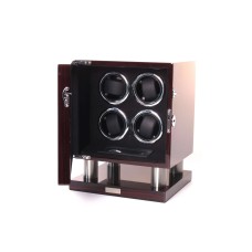 Шкатулка Salvadore для підзаводу 4 годинників 8004/EF/DF 260х230х230 мм Бордово-чорний