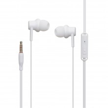 Дротові навушники Celebrat 3.5 mm V2 вакуумні з мікрофоном 1.2 m White