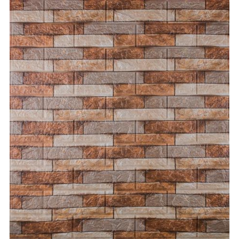 Самоклеюча декоративна 3D панель 3D Loft 700x770x3 мм Різнокольоровий (340-3)