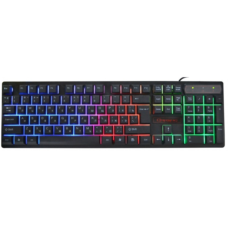 Ігрова клавіатура KeyBoard HK-6300TZ та мишка з RGB підсвічуванням Black