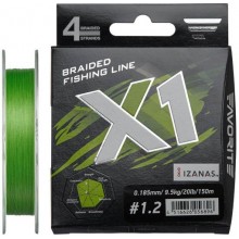 Шнур Favorite X1 PE 4x 150m #1.2/0.185mm 20lb/9.5kg Зелений (1013-1693.11.31)