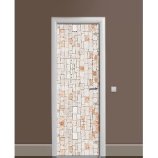 Наклейка на двері Zatarga «Єгипетська кладка» 650х2000 мм вінілова 3Д наклейка декор самоклеюча