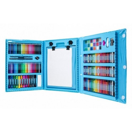 Великий художній набір з мольбертом для малювання та дитячої творчості у валізці для дітей 208 предметів Великий художній набір з мольбертом для малювання та дитячої творчості у валізці для дітей 208 предметів