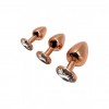 Металева анальна пробка Wooomy Tralalo Rose Gold Metal Plug Size M, діаметр 3,4 см, довжина 8 см в інтернет супермаркеті PbayMarket!