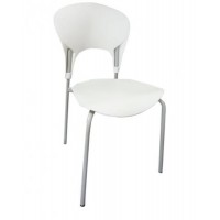 Стілець SDM Асторія пластикова з металевим каркасом Білий Стілець SDM Асторія пластикова з металевим каркасом Білий